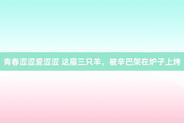 青春涩涩爱涩涩 这届三只羊，被辛巴架在炉子上烤