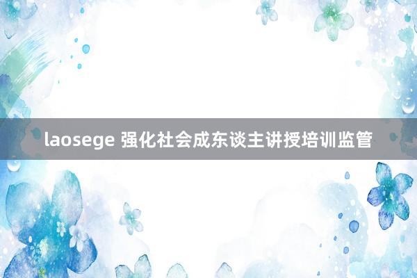 laosege 强化社会成东谈主讲授培训监管